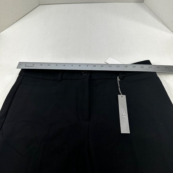 The Loft Women's Sz 12 Pant High Waist Straight Through Hip Black New With Tags - Picture 9 of 16